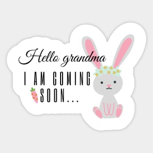 Hello grandma-baby coming soon Sticker